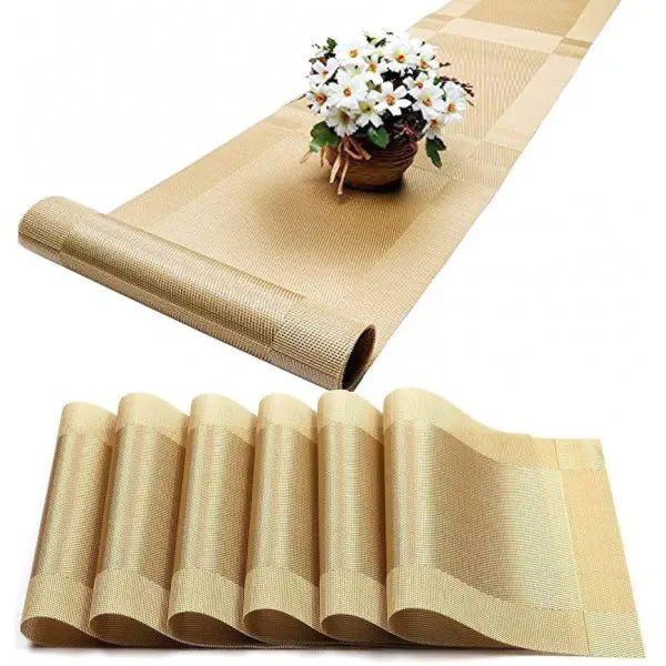 Table Runner & Placemat Set (6 Pcs + 1 Runner)