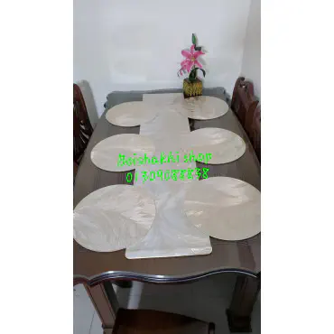 6 Pcs Table Mat + 1 Runner Set(Round shape)
