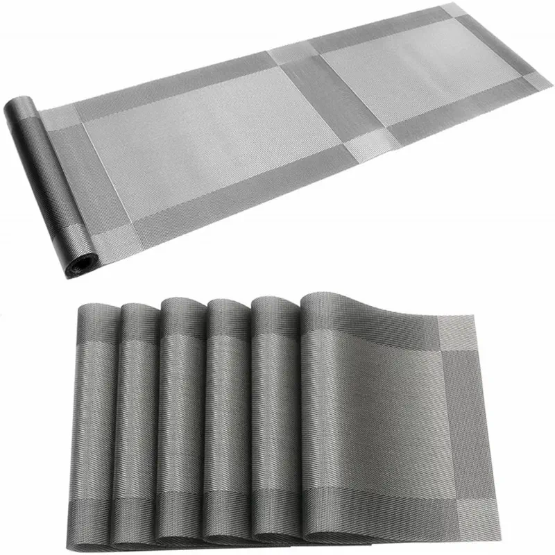 Table Runner & Placemat Set (6 Pcs + 1 Runner)
