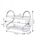 2 Layer Dish Drainer Kitchen Rack