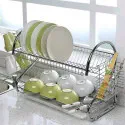 2 Layer Dish Drainer Kitchen Rack