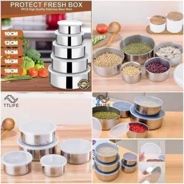 5 PIECE STEEL BOWL SET