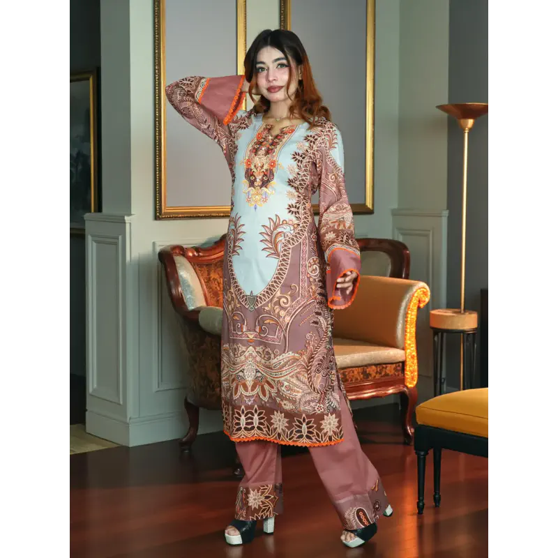 SWISS PURE COTTON LAWN (LIGHT COFFEE)