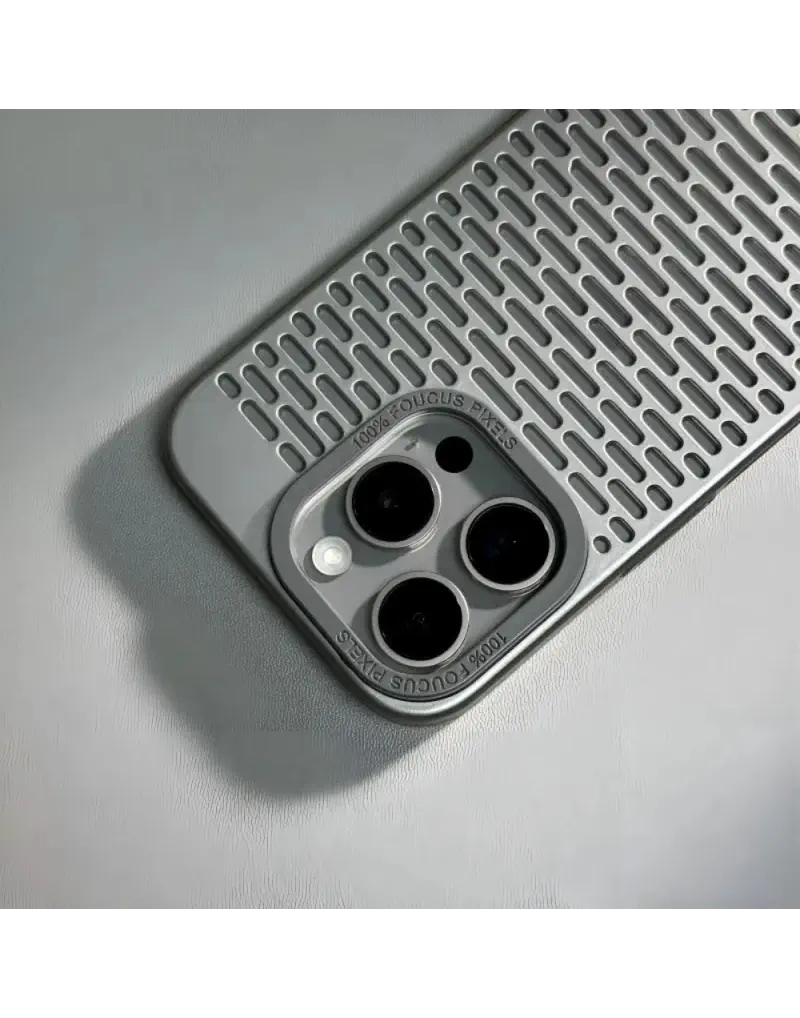 Luxury Hollow Poly Carbonate Cooling Phone Case for iPhone