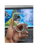 Luxury Plating Clear Borderless For Magsafe Phone Case For iPhone