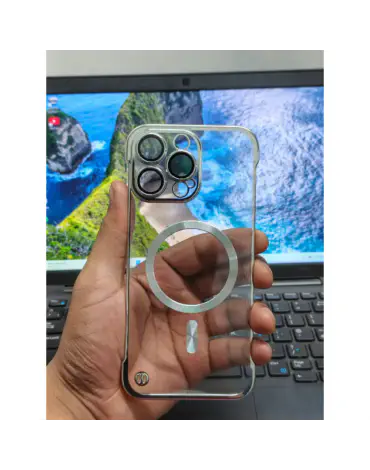 Luxury Plating Clear Borderless For Magsafe Phone Case For iPhone
