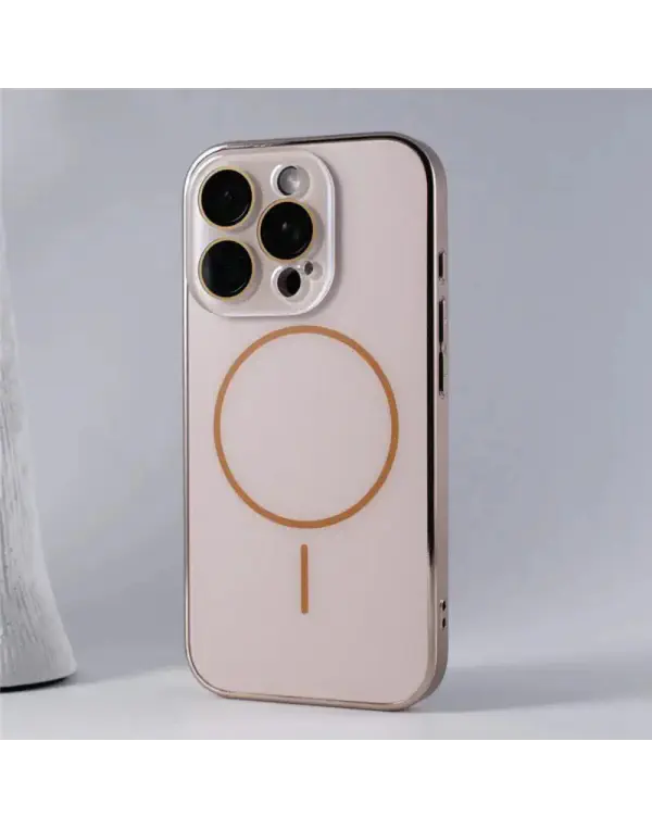 AG Frosted Fine Ring Magnetic Case for iPhone
