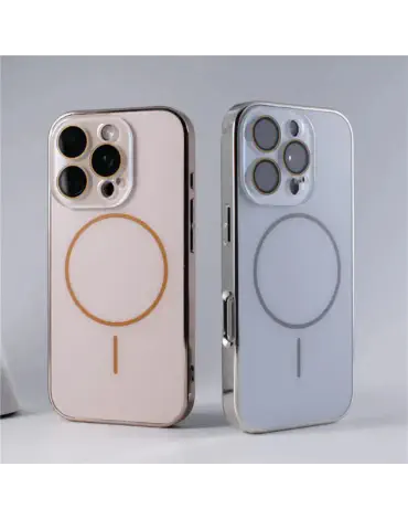AG Frosted Fine Ring Magnetic Case for iPhone