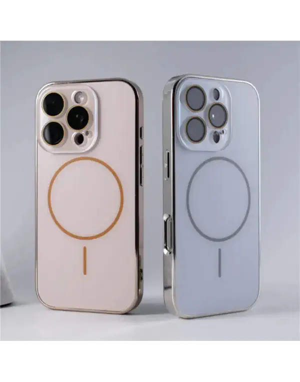 AG Frosted Fine Ring Magnetic Case for iPhone