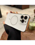 AG Frosted Fine Ring Magnetic Case for iPhone