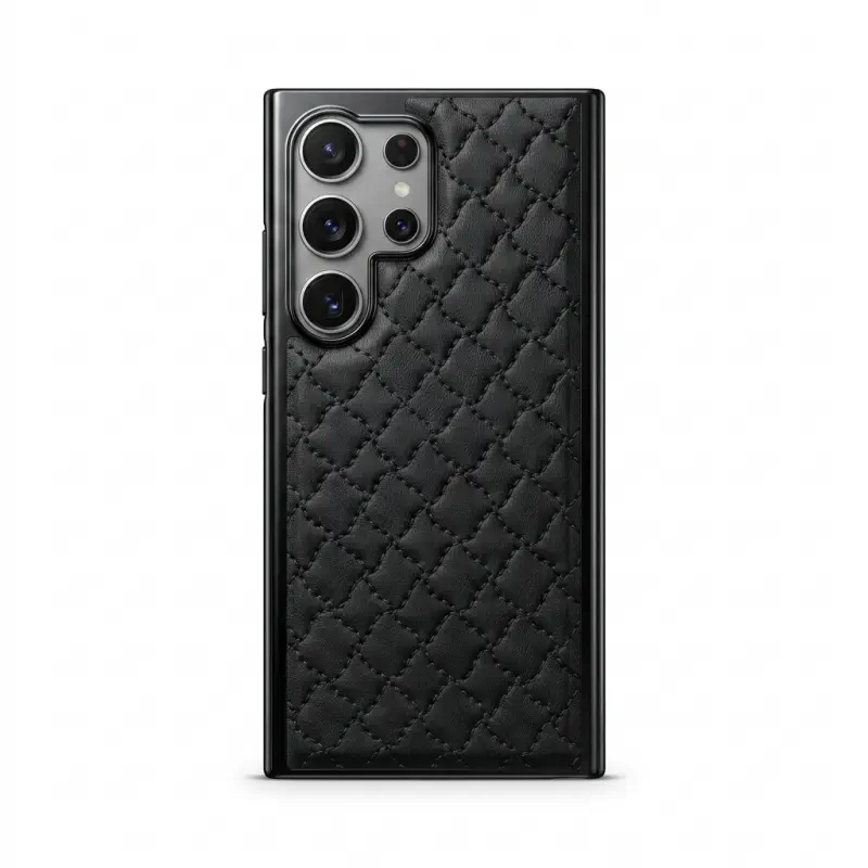 Luxury Quilted Leather Case for Samsung