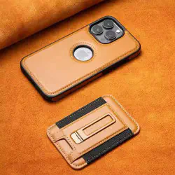 Leather with Wallet Case (Brown)