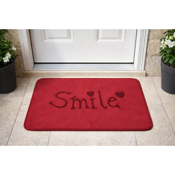 Smile Floor Mat (Red)