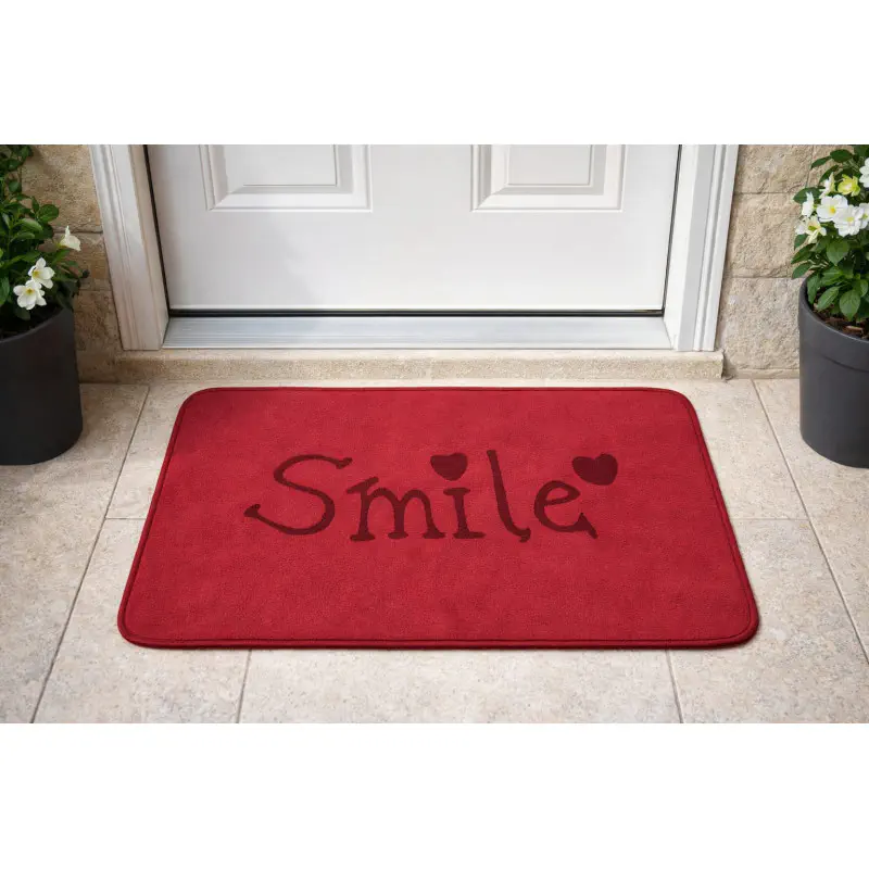 Smile Floor Mat (Red)