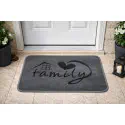 Family Floor Mat (Dark Grey/Black)
