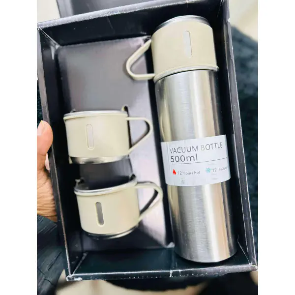 Vacuum Flask Set (Silver)