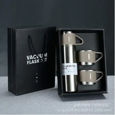 Vacuum Flask Set (Silver)