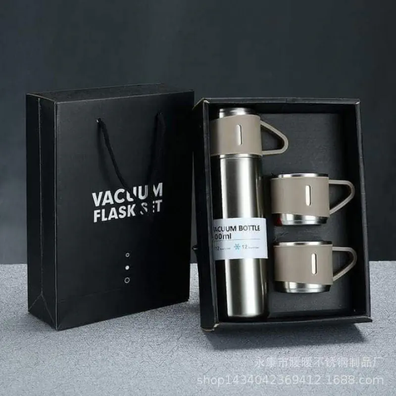 Vacuum Flask Set (Silver)