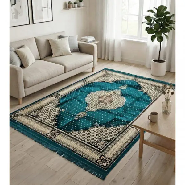 6'x9' Turkish Floor Galicha (Green-1)