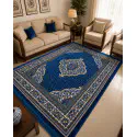 4.5'x6.5' Turkish Floor Galicha (Blue-1)