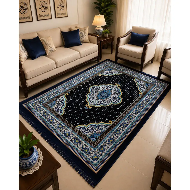 4.5'x6.5' Turkish Floor Galicha (Black-1)