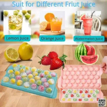 3 Pcs Ice Ball Maker With Lid (59 Ball)
