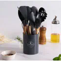 Silicon Spatula Set(Black)
