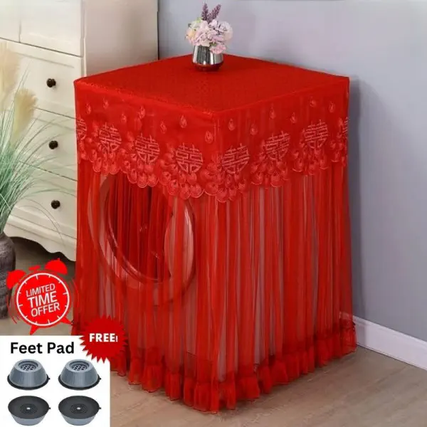 Luxury Washing Machine Cover( Red)