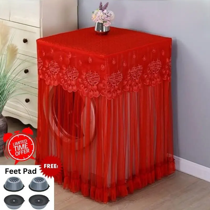 Luxury Washing Machine Cover( Red)