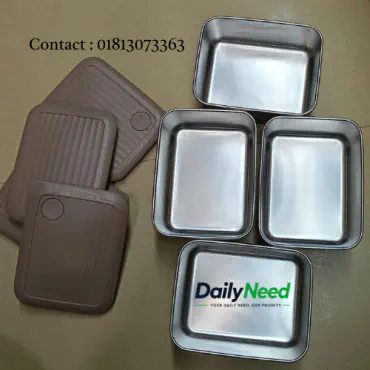 4 Layer Lunch Box Set (4 Pcs + Free Carry Bag) Square