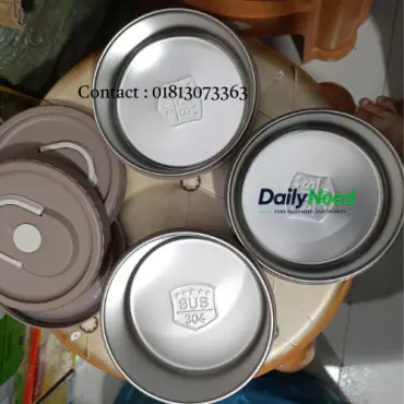 3 Layer Lunch Box Set (3 Pcs + Free Carry Bag) Round