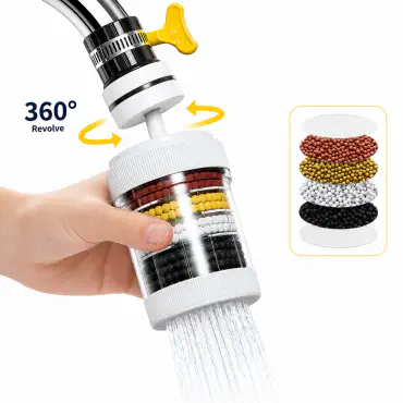 360 Degree Rotatable 6 Layers Water Filter Tap (1pcs)
