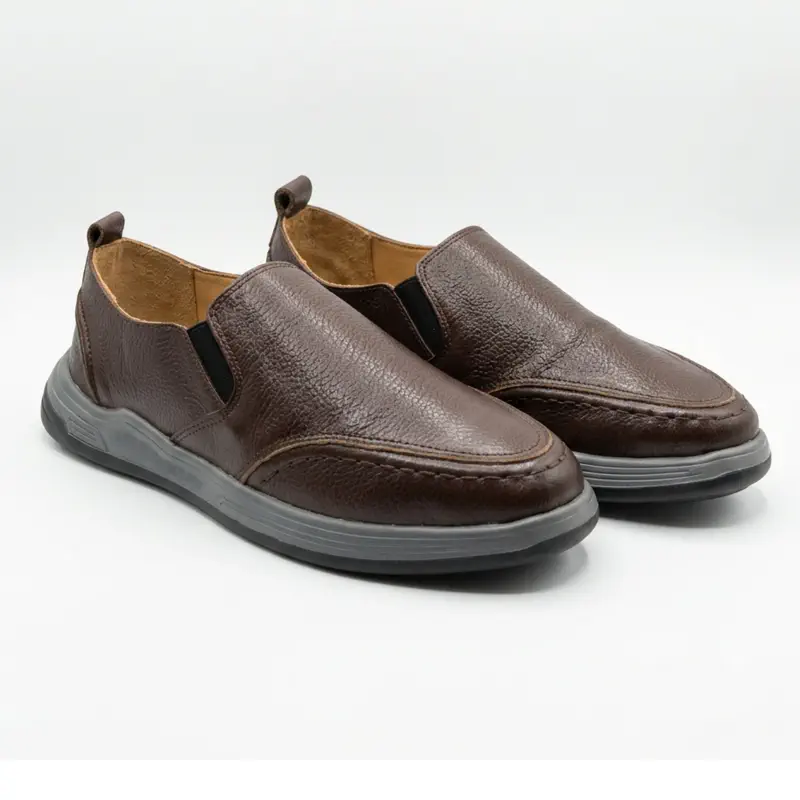 Orbit Slip On Leather Sneakers - OBR-02S
