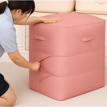 1 পিস 3 in 1 স্পেস সেভিং স্টোরেজ ব্যাগ (Pink  color)