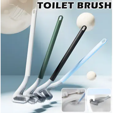4 Pcs Hockey shape Silicone Toilet Brush