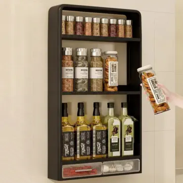 1 pies Premium Bottle Rack (Black)
