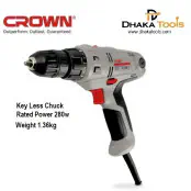 CROWN Electric Drill / Screwdriver 280W 10mm Keyless chuck Variable speed CT10113