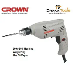 CROWN CT10125 Electric Drill 300Watt, 6.5mm (1/4") CT10125