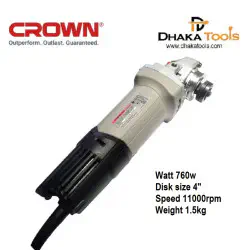 CROWN Angle Grinder 760w, Disc: 100 mm (4'') Model CT13582