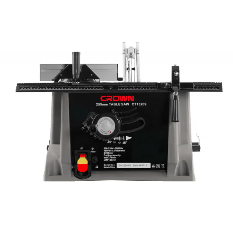 CROWN CT15209 1800W Table Saw – 10″ (255mm) Wood Cutting Machine – DhakaTools