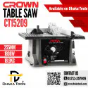CROWN CT15209 1800W Table Saw – 10″ (255mm) Wood Cutting Machine – DhakaTools