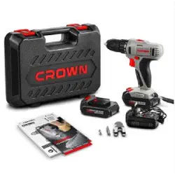 Crown 14.4v Cordless Drill & Screwdriver chuck: 0.8-10 mm, 15 stages torque, 2pcs 1.5 Ah batteries & Charger Model: CT21055L