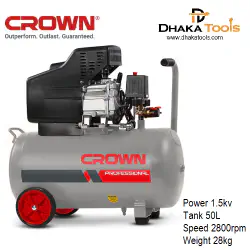 Crown 50L Air compressor Machine, 2HP, Tank Capacity: 50L, Air Displacement: 135L/min, Model CT36029