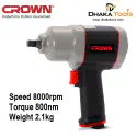 CROWN CT38115 Pneumatic Impact Wrench 800Nm – 1/2" Drive Air Impact Wrench 