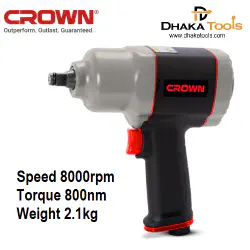CROWN CT38115 Pneumatic Impact Wrench 800Nm – 1/2" Drive Air Impact Wrench 