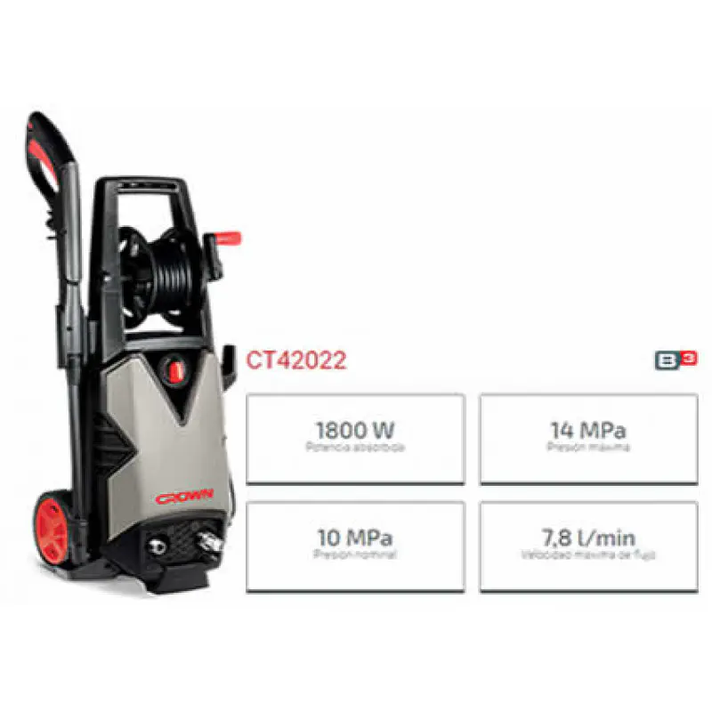 CROWN 1800W High Pressure Car Washer 140 Bar, Bike Washer Model CT42022