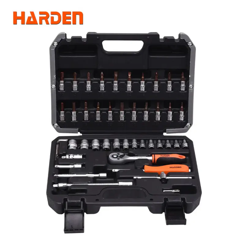 Harden 46Pcs 1/4＂ DR. Socket Set Auto Tools Set Professional Model: 510346