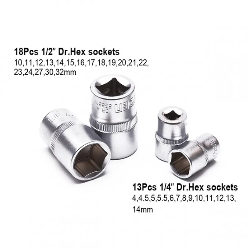 Harden 94Pcs 1/2＂&1/4＂ DR. Socket Set Auto Tools Set Model: 510694