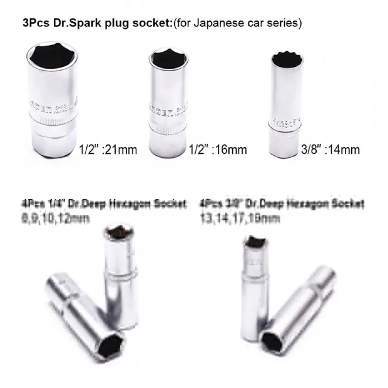 Harden 94Pcs 1/2＂&1/4＂ DR. Socket Set Auto Tools Set Model: 510694