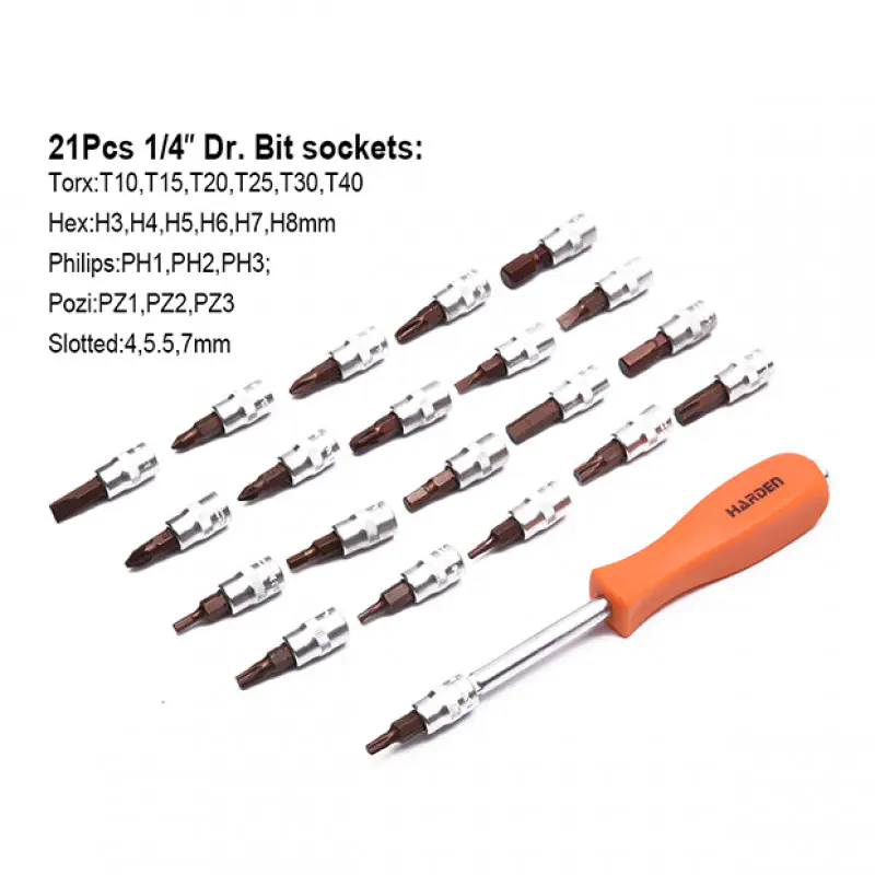 Harden 94Pcs 1/2＂&1/4＂ DR. Socket Set Auto Tools Set Model: 510694